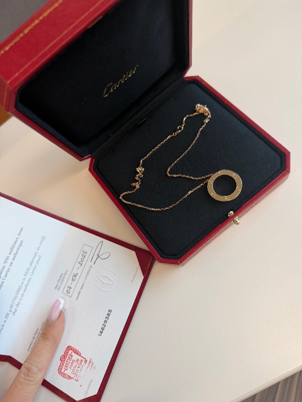 100 % Authentic Cartier LOVE PENDANT Yellow Gold